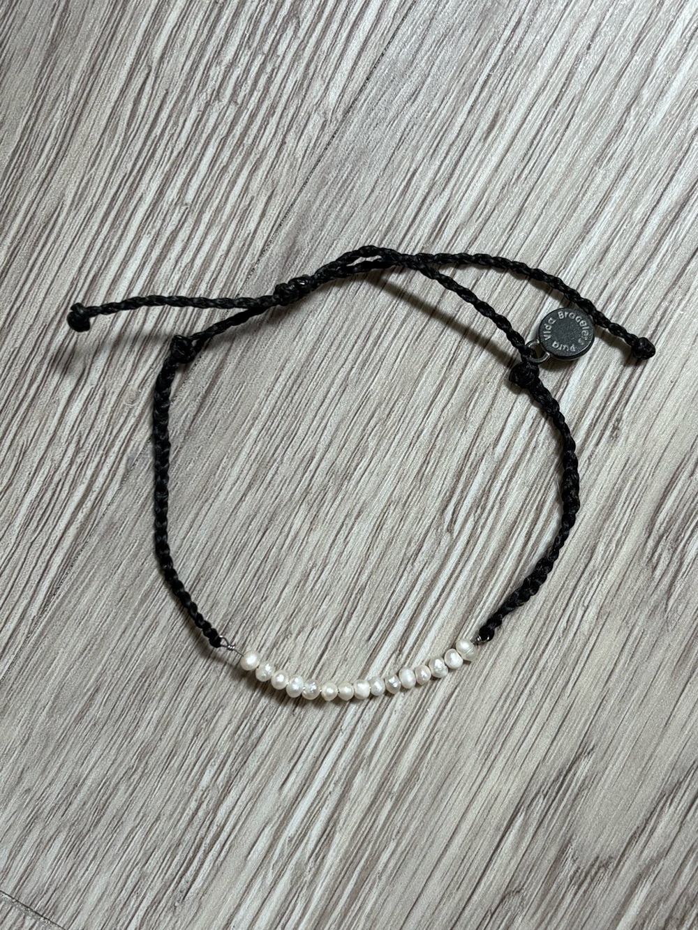 Pura Vida Black Braided Pearl Bracelet